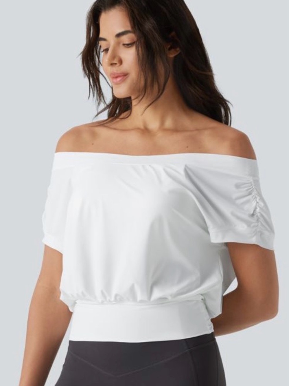 Off-Shoulder White Women's Top